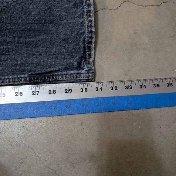 American Eagle Mens 28x32 (28x30.5) Denim Jeans Straight Leg Original Blue - Picture 5 of 6